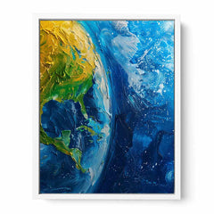 Blue Mother Earth painting  Canvas Art Print