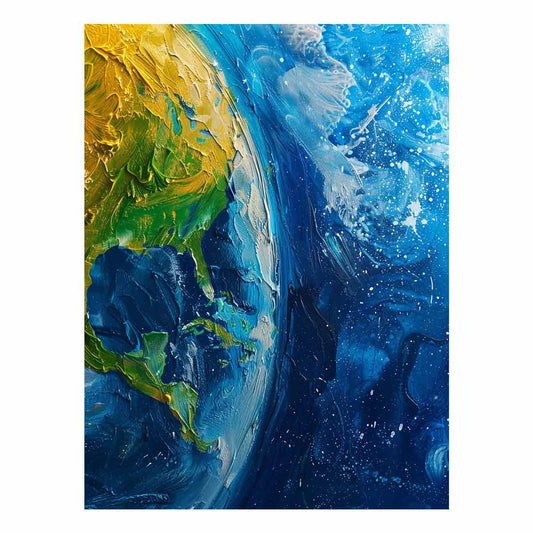 Blue Mother Earth painting  Canvas Art Print