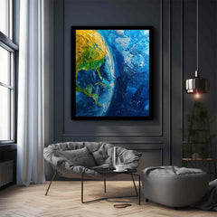 Blue Mother Earth painting  Canvas Art Print
