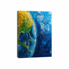 Blue Mother Earth painting  Canvas Art Print
