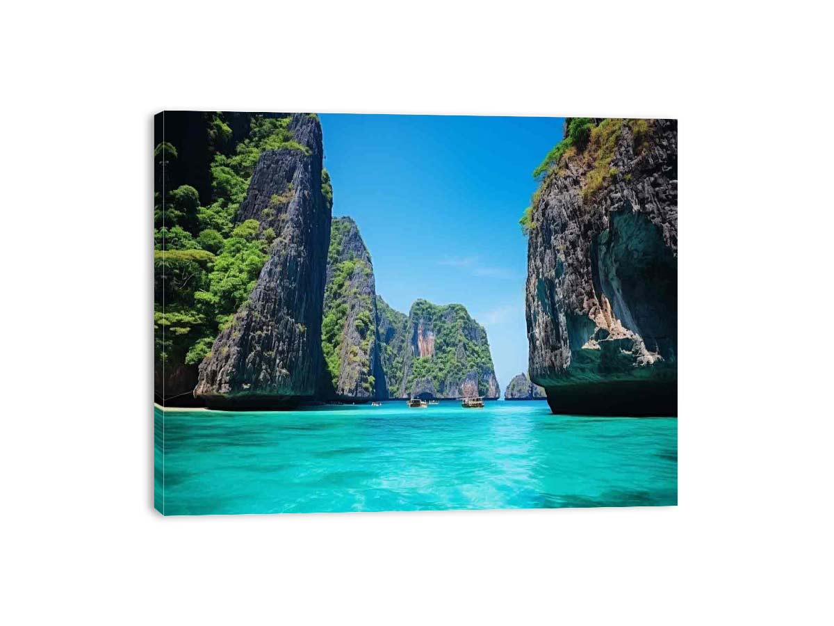 Phi Phi Island Thailand Canvas Art  Print