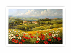Sunflower Field Canvas Painting Art Print