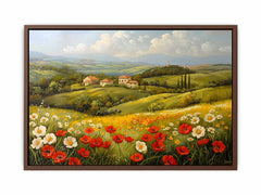 Sunflower Field Canvas Painting Art Print