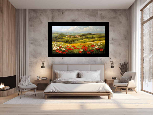 Sunflower Field Canvas Painting Art Print