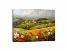Sunflower Field Canvas Painting Art Print