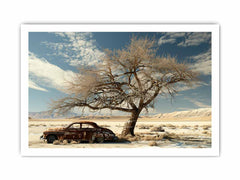 Desert Car Parking  Canvas Art Print