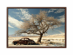 Desert Car Parking  Canvas Art Print