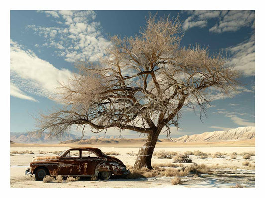 Desert Car Parking  Canvas Art Print