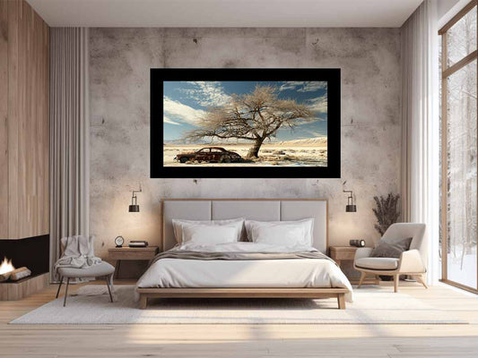Desert Car Parking  Canvas Art Print