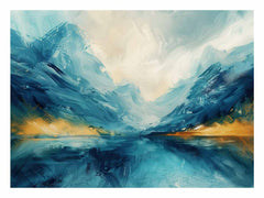 Cool Lake Canvas Painting Art Print