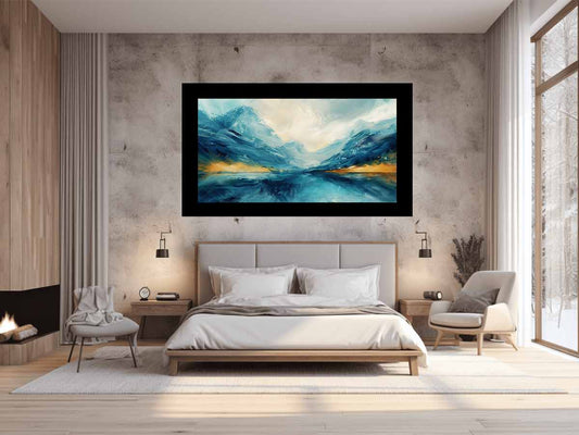Cool Lake Canvas Painting Art Print