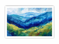 Blue Mountians Canvas Painting Art Print