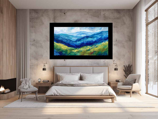 Blue Mountians Canvas Painting Art Print