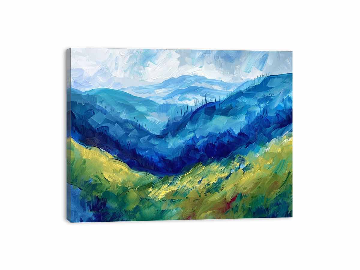 Blue Mountians Canvas Painting Art Print