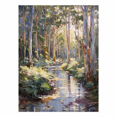 Beautiful Creek  Canvas Painting Art Print