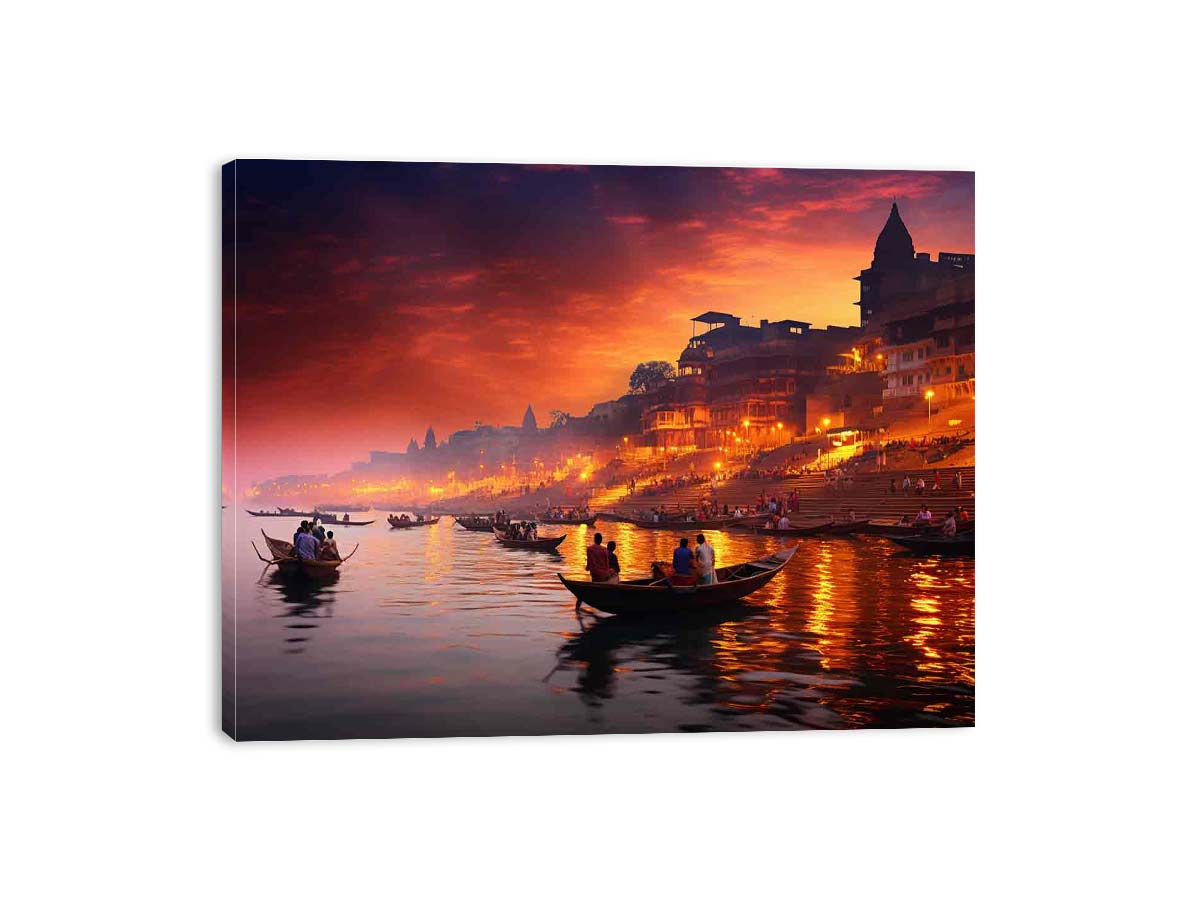 Varanasi Ganga Canvas Art Print