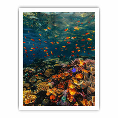 Underwater Canvas Painting Art Print