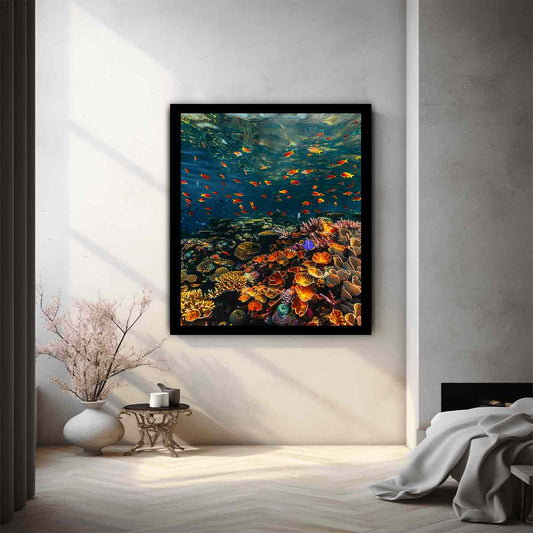 Underwater Canvas Painting Art Print