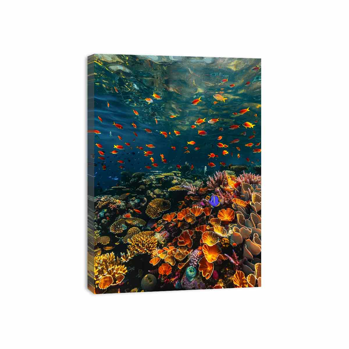 Underwater Canvas Painting Art Print