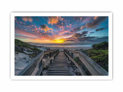 Walkway To Beach Canvas Painting Art Print