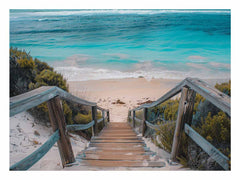 Beach path  Canvas Painting Art Print