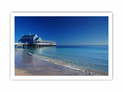 Blue Beach House  Jetty Canvas Art Print