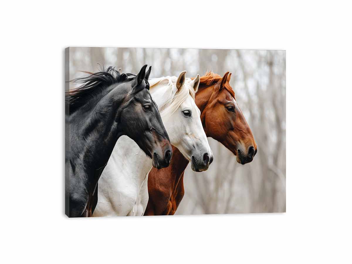 Three Horses Canvas Painting Artwork
