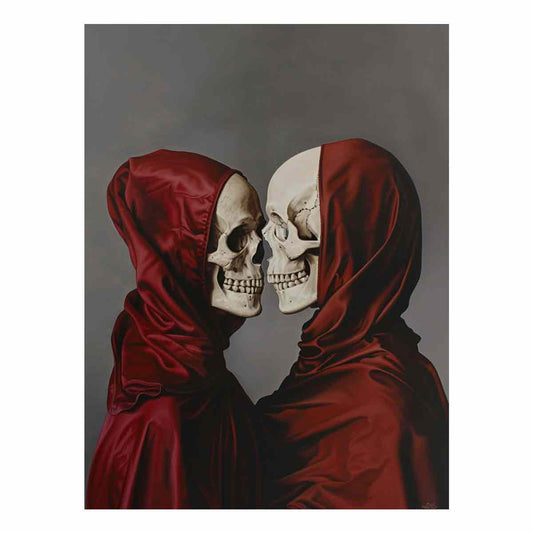 Eye Contact  Skull Canvas Art Print