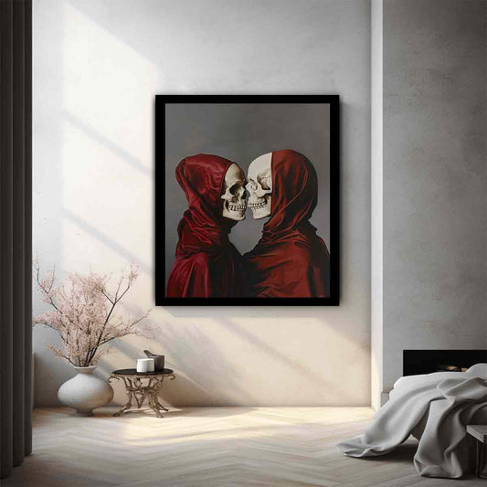 Eye Contact  Skull Canvas Art Print
