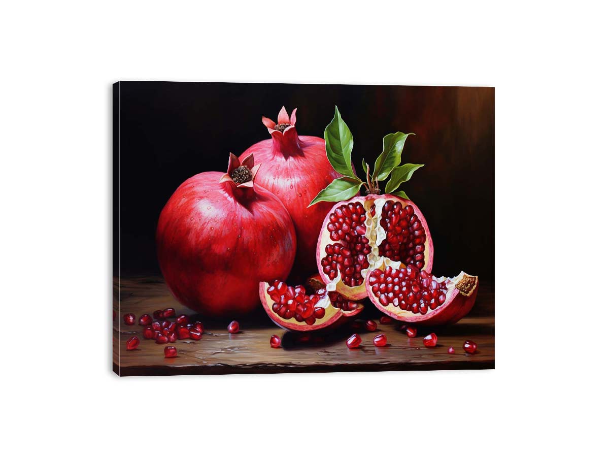 Pomegranate  Painting Canvas Art Print