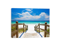 Beach Path Painting Canvas Art Print