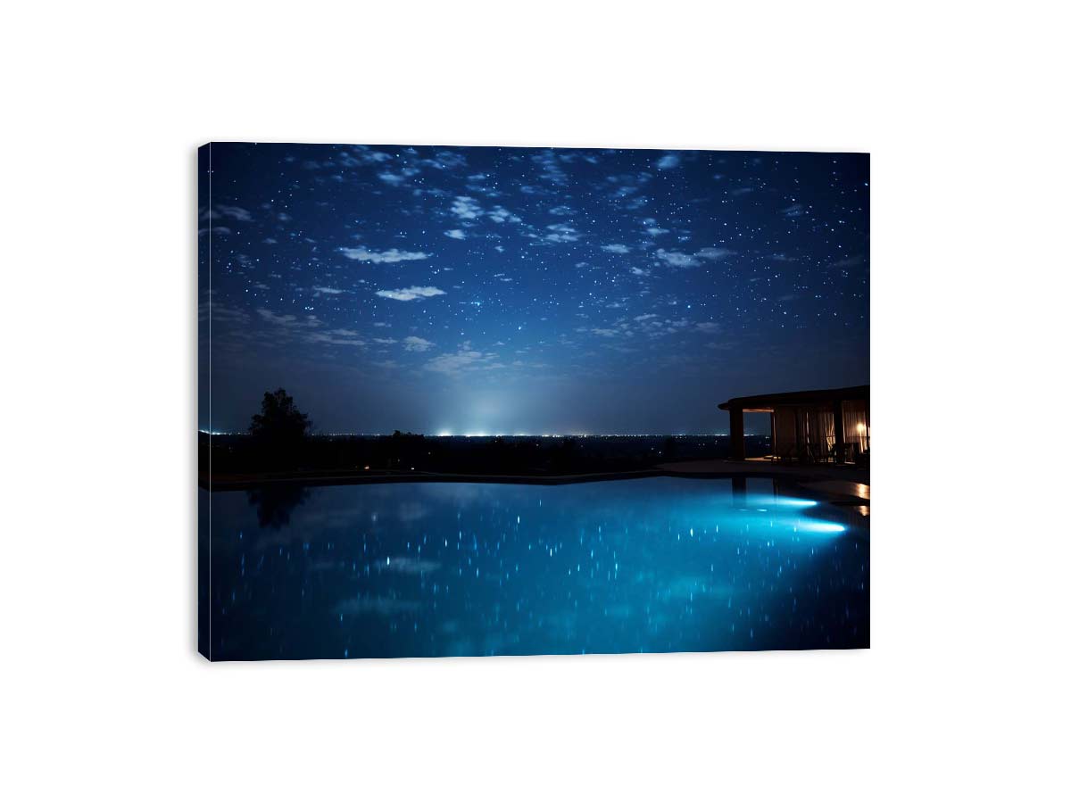 Dream House Galxy stars Artwork Canvas Art Print