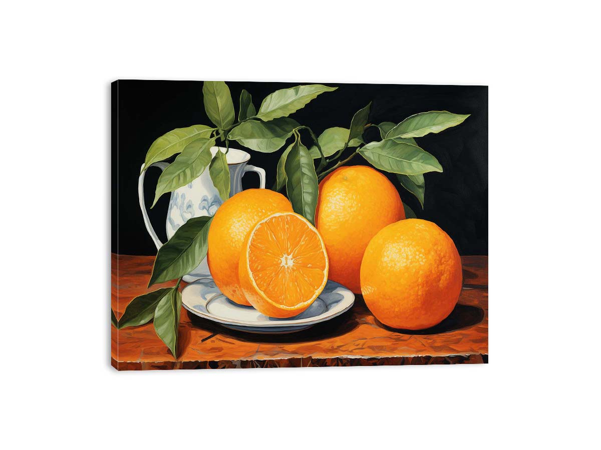 Orange Painting  Art Canvas Art Print