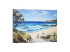 Jetty Beach Art Canvas Art Print