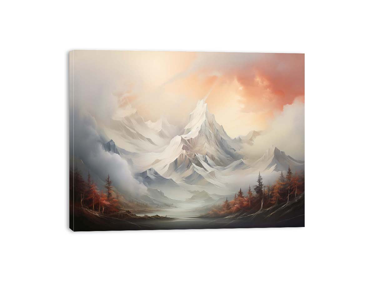 White Mountian  Canvas Art Print