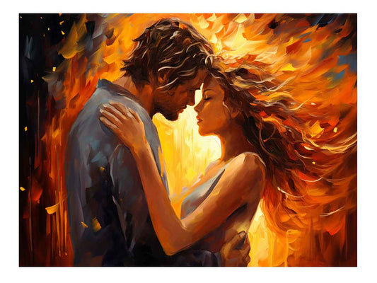In Love Couple Art  Canvas  Painting Print