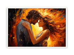 In Love Couple Art  Canvas  Painting Print