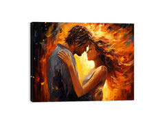 In Love Couple Art  Canvas  Painting Print