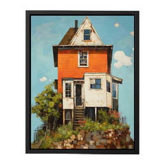 vinatge House Art Canvas Painitng Print Poster