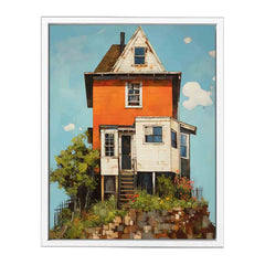 vinatge House Art Canvas Painitng Print Poster