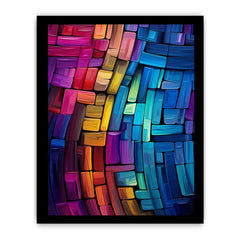 Office Abstract  Blue Artwork Canvas Art Print