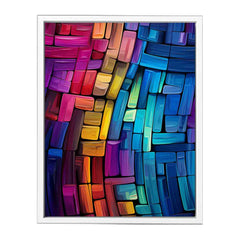 Office Abstract  Blue Artwork Canvas Art Print
