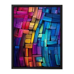 Office Abstract  Blue Artwork Canvas Art Print