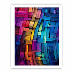 Office Abstract  Blue Artwork Canvas Art Print