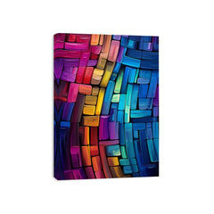 Office Abstract  Blue Artwork Canvas Art Print