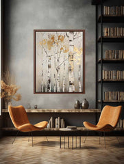 Birch Tree Art  Canvas Painitng Print