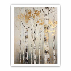 Birch Tree Art  Canvas Painitng Print