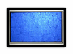 Blue Squares Painting on Canvas
