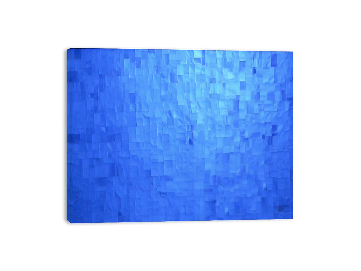 Blue Squares Painting on Canvas