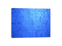 Blue Squares Painting on Canvas